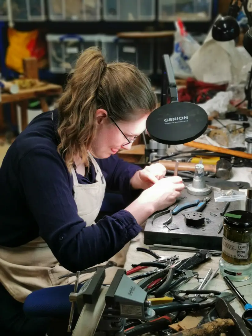 Elizabeth Champion at the bench. Photograph courtesy of Nick Checksfield.