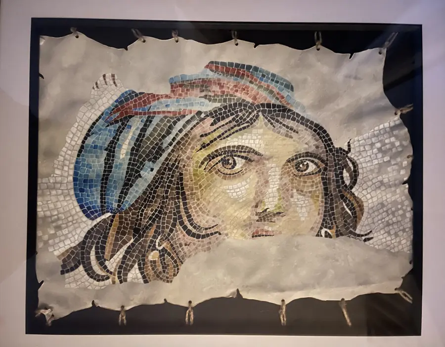 A mosaic painted on parchment